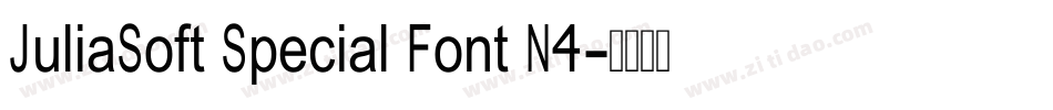JuliaSoft Special Font N4字体转换